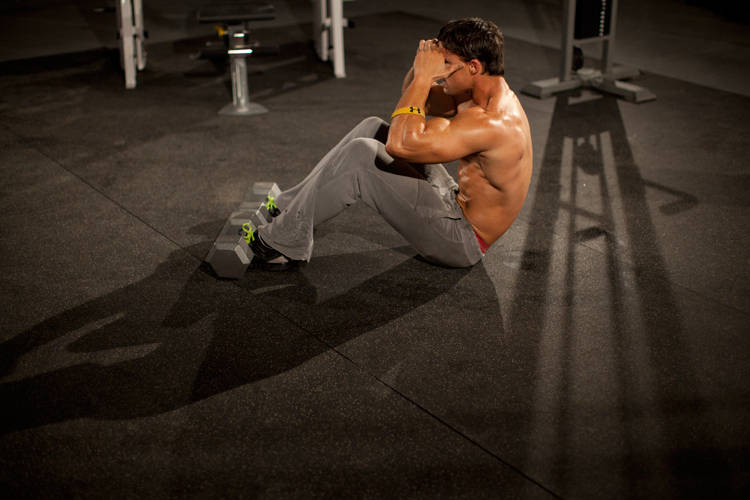 Alternative demonstration of 3/4 Sit-Up exercise