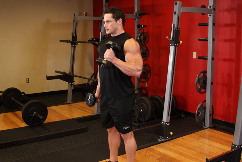 Alternative demonstration of Alternate Hammer Curl exercise