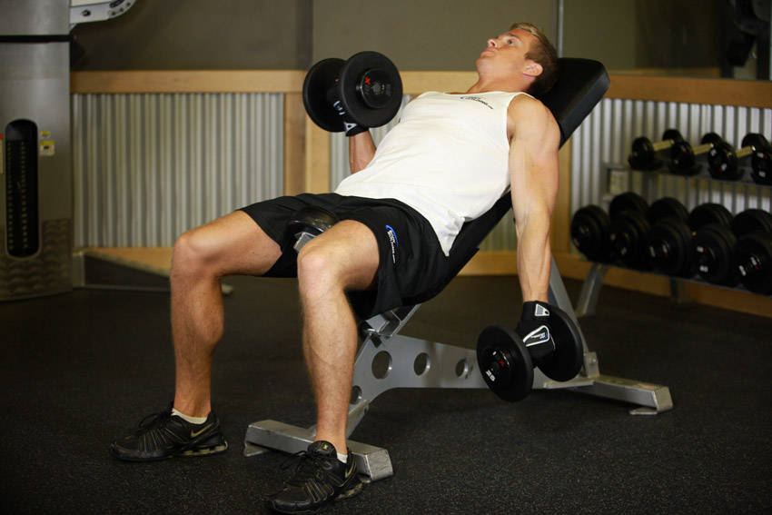Alternative demonstration of Alternate Incline Dumbbell Curl exercise