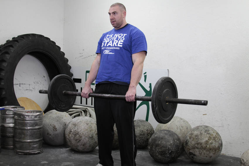 Alternative demonstration of Axle Deadlift exercise