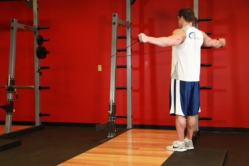 Alternative demonstration of Back Flyes - With Bands exercise