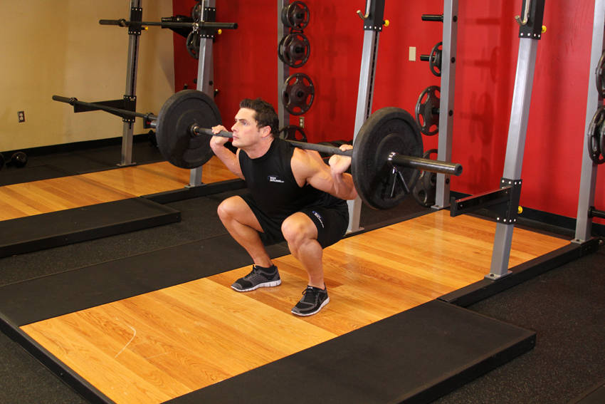 Alternative demonstration of Barbell Full Squat exercise