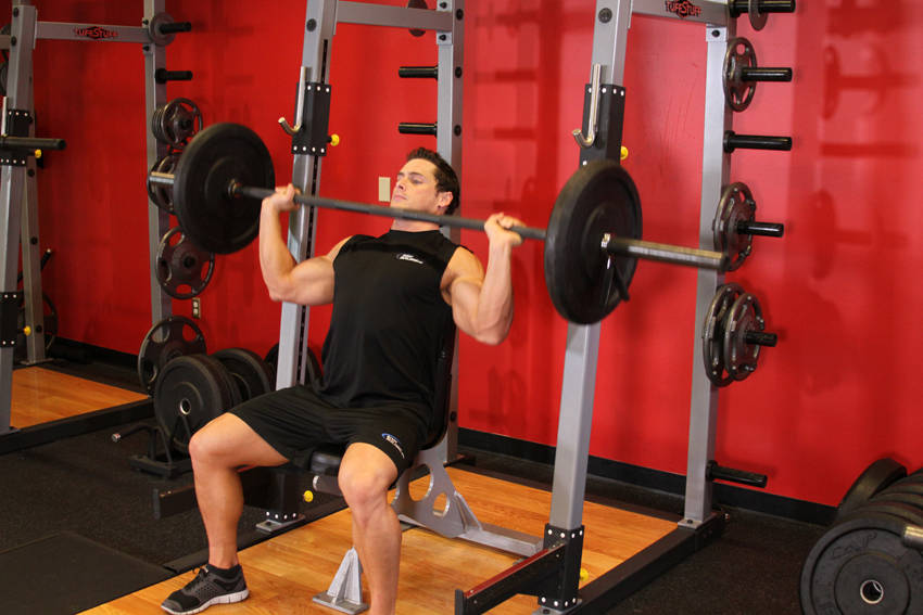 Alternative demonstration of Barbell Shoulder Press exercise