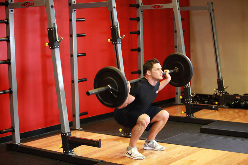 Alternative demonstration of Barbell Squat exercise