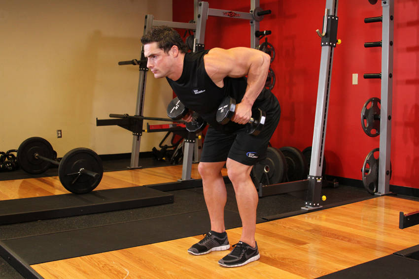 Alternative demonstration of Bent Over Two-Dumbbell Row exercise