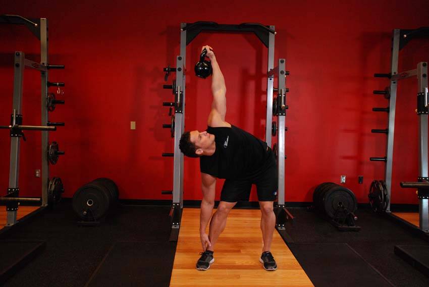 Alternative demonstration of Bent Press exercise