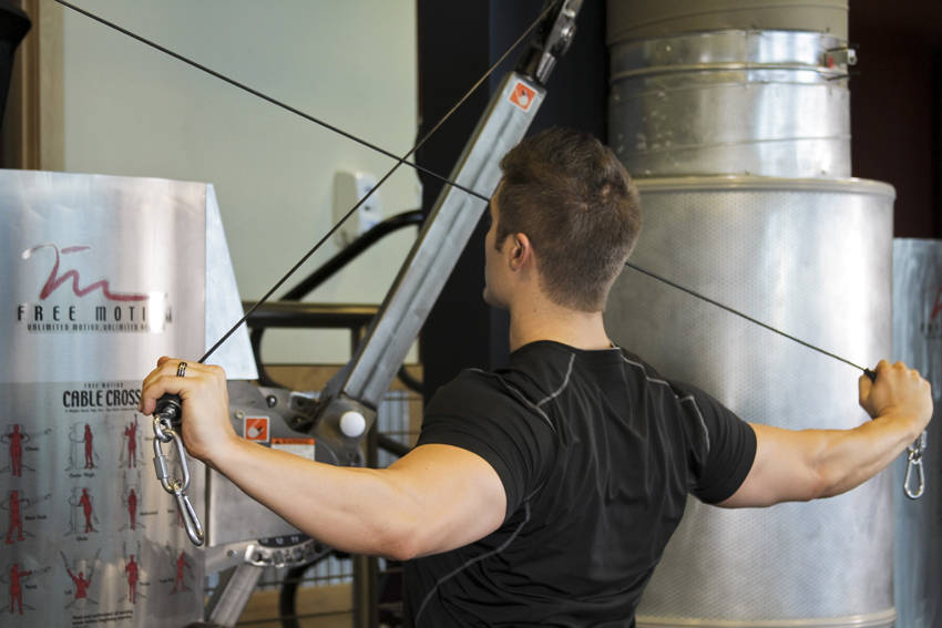 Alternative demonstration of Cable Rear Delt Fly exercise
