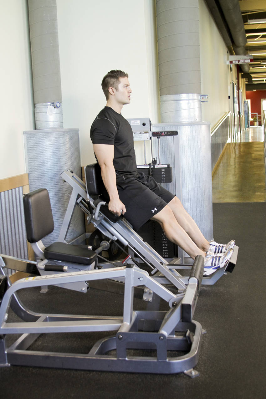 Alternative demonstration of Calf Press exercise