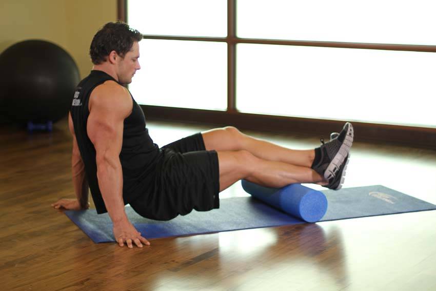 Demonstration of Calves-SMR exercise showing proper form and technique