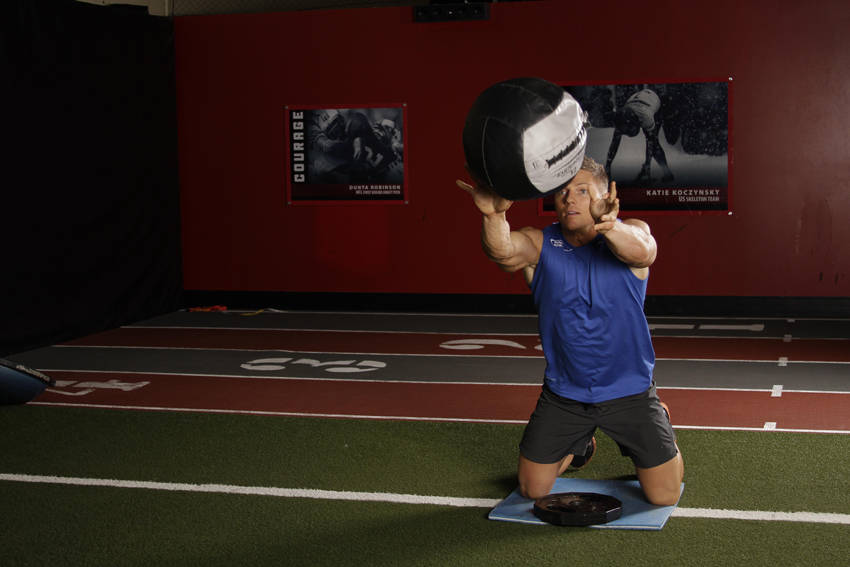 Alternative demonstration of Chest Push (single response) exercise