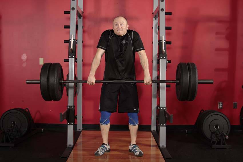 Alternative demonstration of Clean Shrug exercise