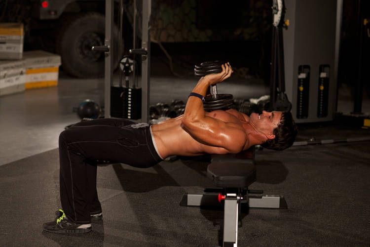 Alternative demonstration of Close-Grip Dumbbell Press exercise