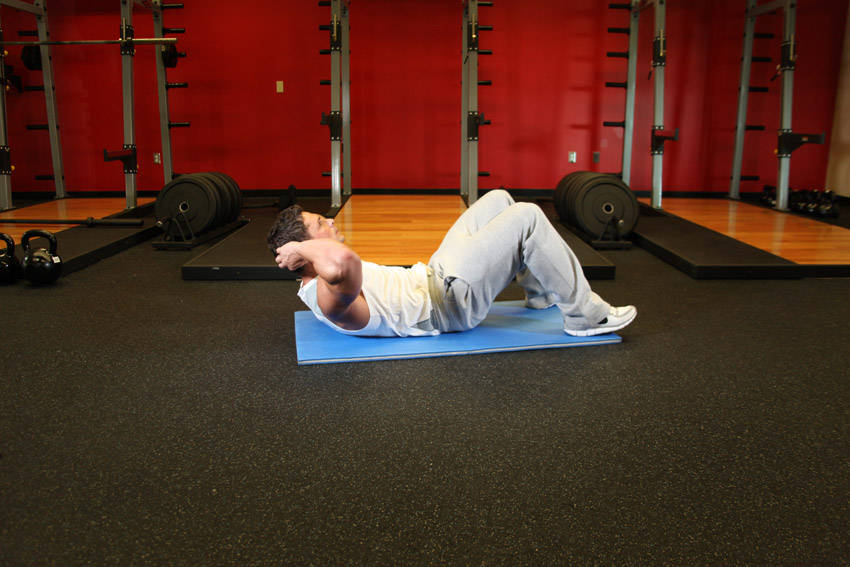 Alternative demonstration of Crunches exercise