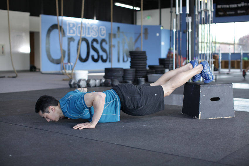 Alternative demonstration of Decline Push-Up exercise