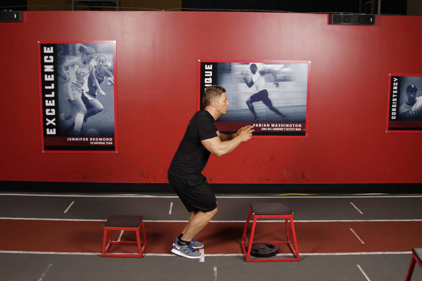 Alternative demonstration of Depth Jump Leap exercise