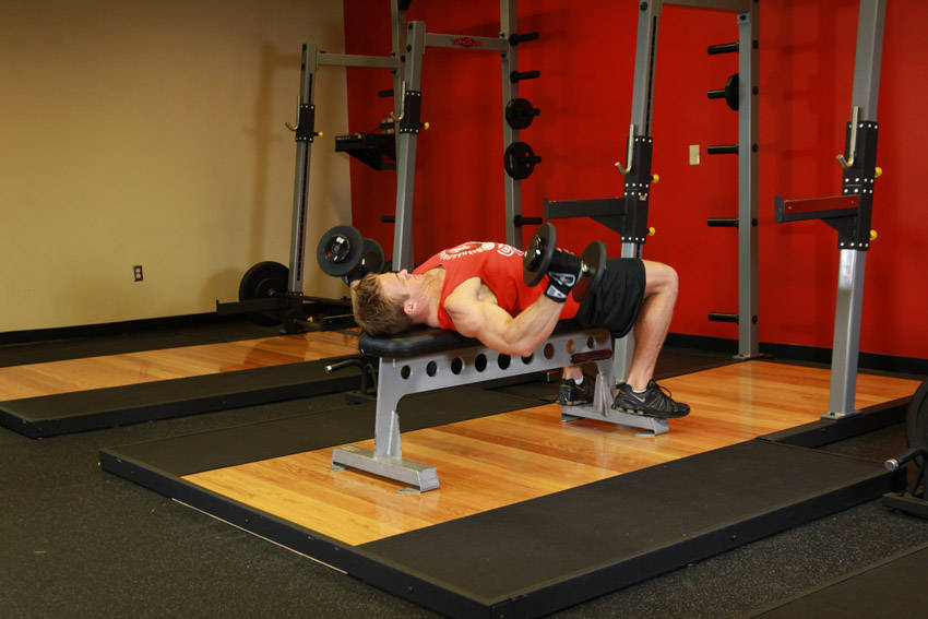 Alternative demonstration of Dumbbell Flyes exercise