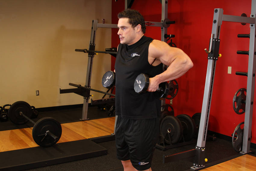 Alternative demonstration of Dumbbell Raise exercise