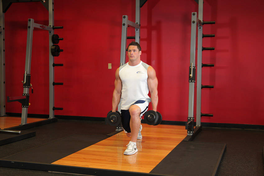 Alternative demonstration of Dumbbell Rear Lunge exercise