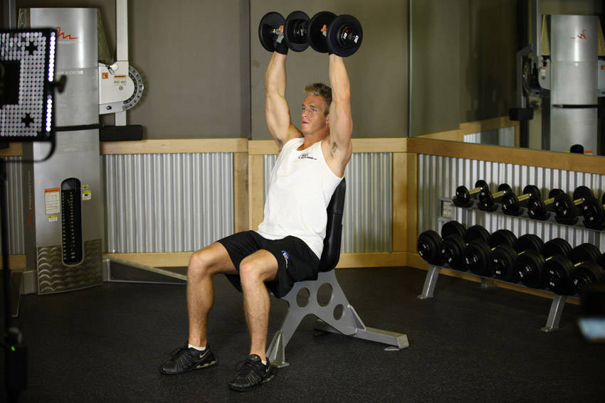 Alternative demonstration of Dumbbell Shoulder Press exercise
