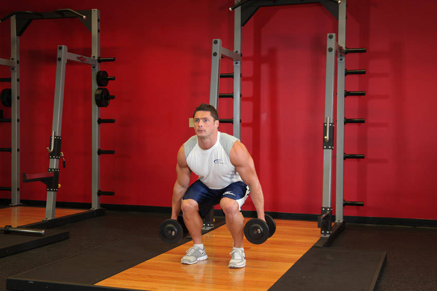Alternative demonstration of Dumbbell Squat exercise