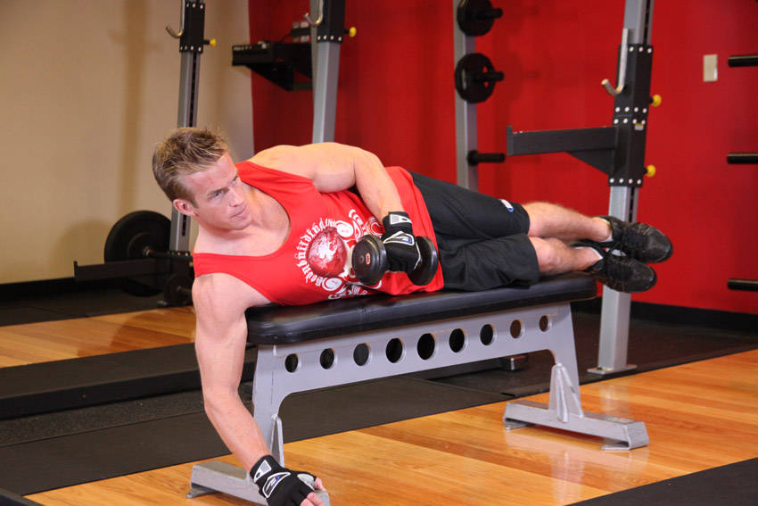 Demonstration of External Rotation exercise showing proper form and technique