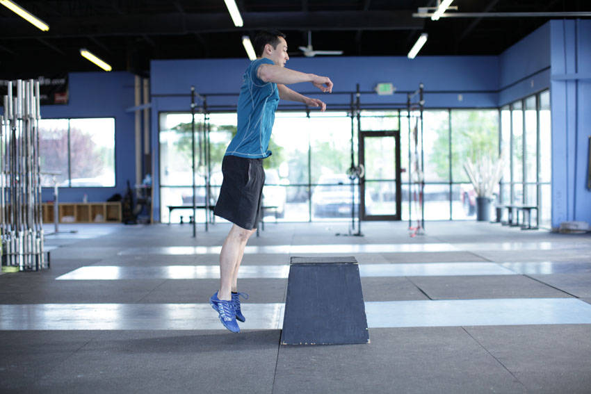 Alternative demonstration of Front Box Jump exercise