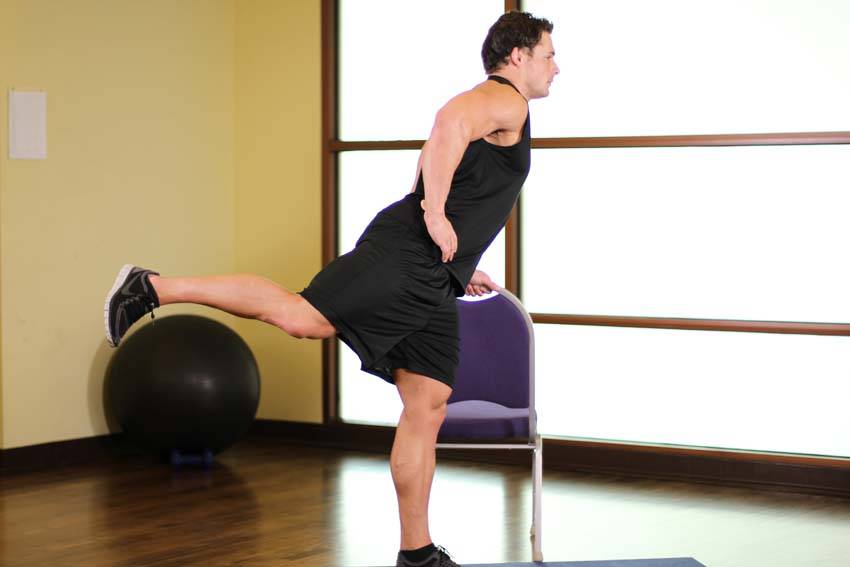 Alternative demonstration of Front Leg Raises exercise