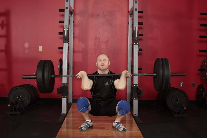 Alternative demonstration of Front Squat (Clean Grip) exercise