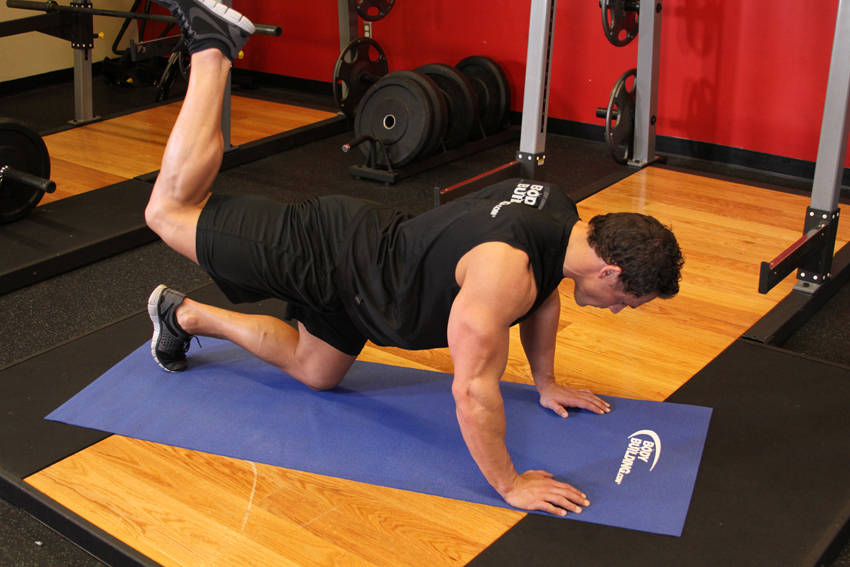 Alternative demonstration of Glute Kickback exercise