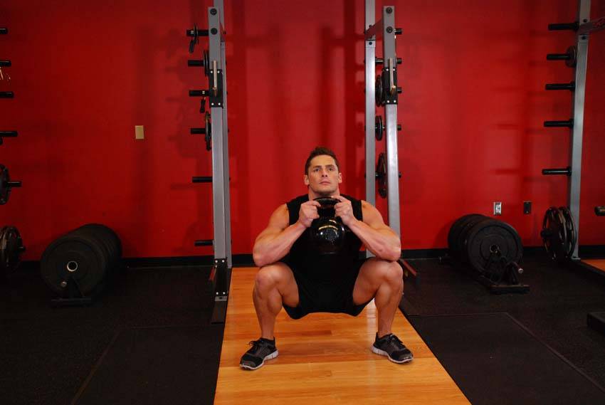 Alternative demonstration of Goblet Squat exercise