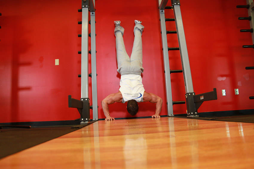 Alternative demonstration of Handstand Push-Ups exercise