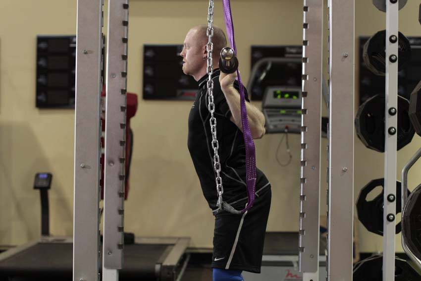 Alternative demonstration of Hanging Bar Good Morning exercise