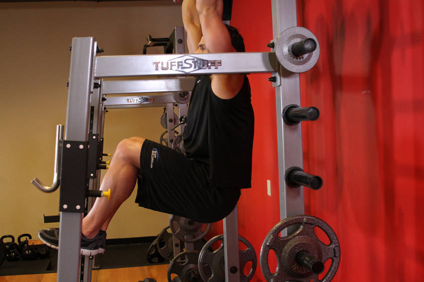 Alternative demonstration of Hanging Leg Raise exercise