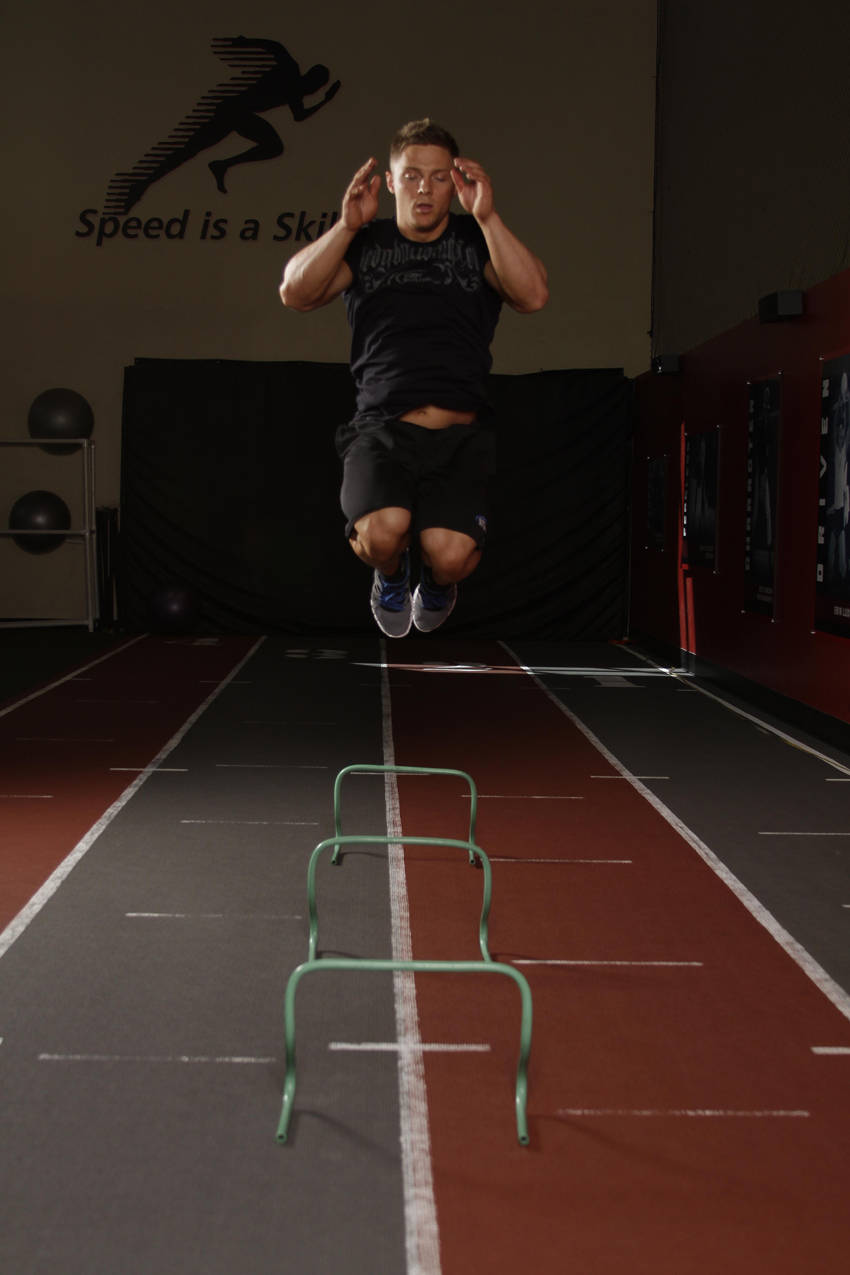 Alternative demonstration of Hurdle Hops exercise