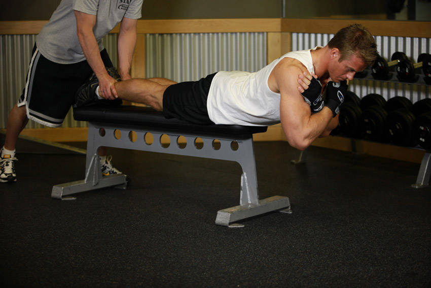 Alternative demonstration of Hyperextensions With No Hyperextension Bench exercise