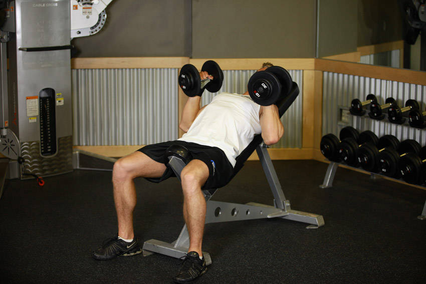 Alternative demonstration of Incline Dumbbell Bench With Palms Facing In exercise