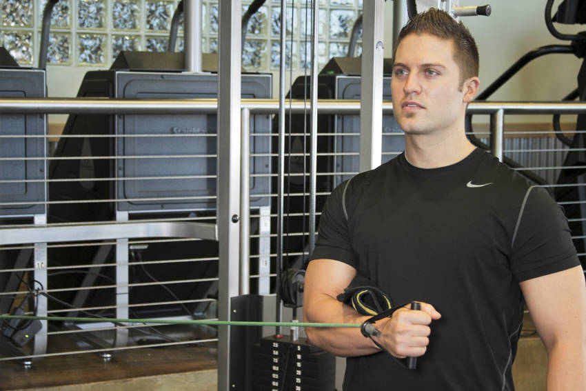 Alternative demonstration of Internal Rotation with Band exercise