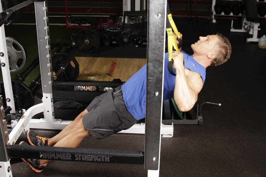 Alternative demonstration of Inverted Row with Straps exercise