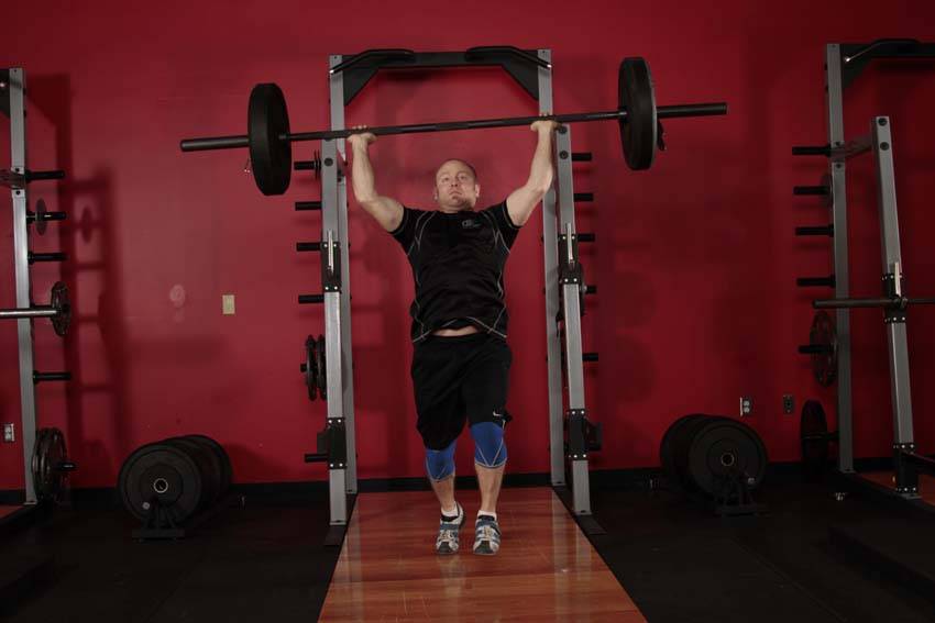 Alternative demonstration of Jerk Balance exercise