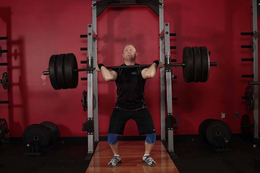 Alternative demonstration of Jerk Dip Squat exercise