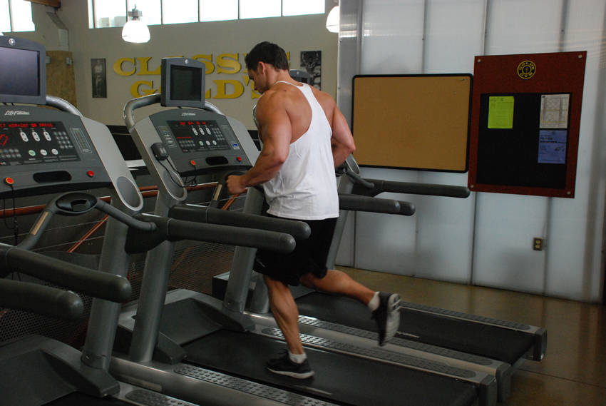 Demonstration of Jogging, Treadmill exercise showing proper form and technique
