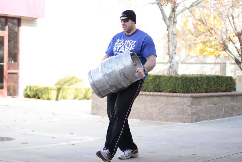 Alternative demonstration of Keg Load exercise