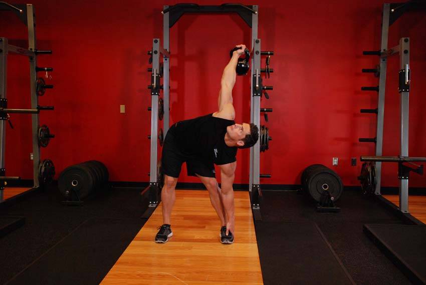 Alternative demonstration of Kettlebell Windmill exercise