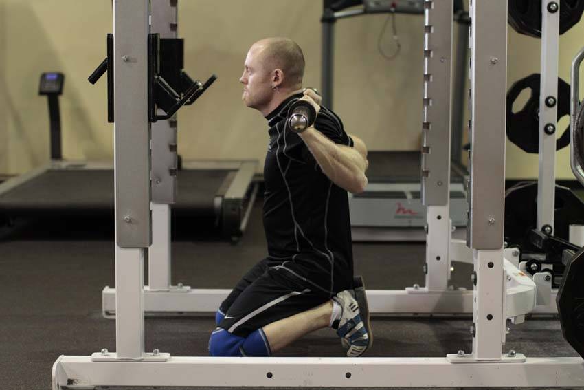 Alternative demonstration of Kneeling Squat exercise