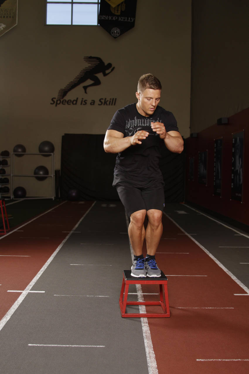 Alternative demonstration of Lateral Box Jump exercise