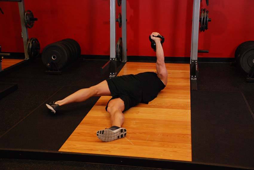 Alternative demonstration of Leg-Over Floor Press exercise