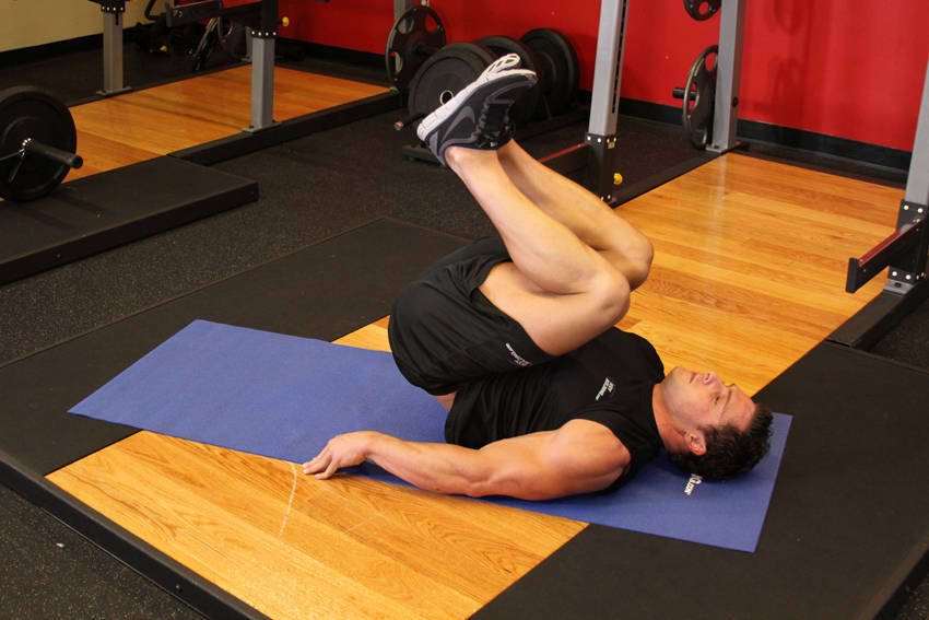 Alternative demonstration of Leg Pull-In exercise