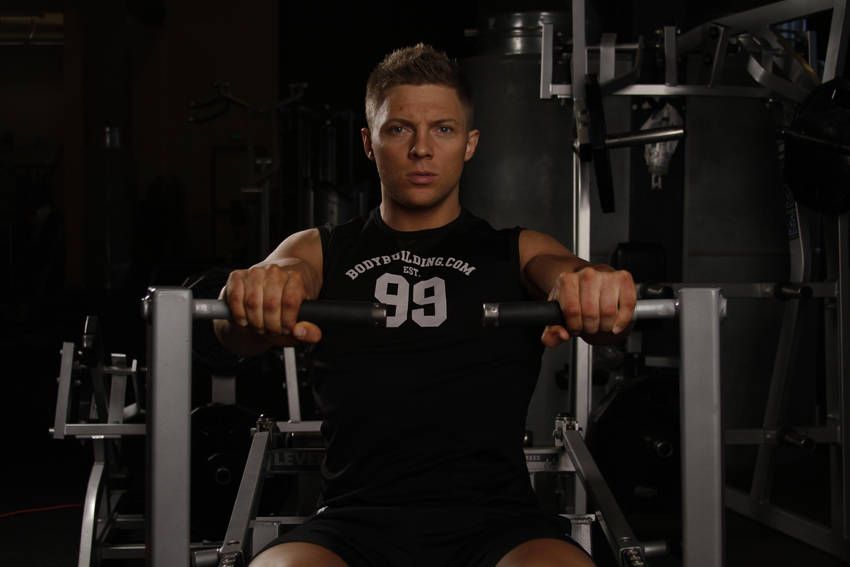 Alternative demonstration of Leverage Chest Press exercise