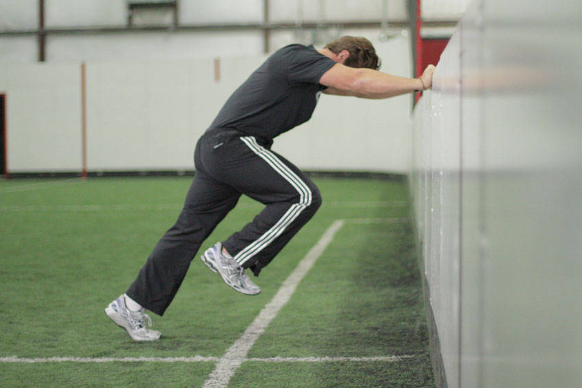 Alternative demonstration of Linear Acceleration Wall Drill exercise