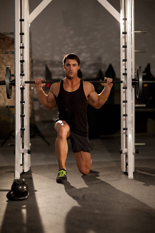 Demonstration of Lunge Sprint exercise showing proper form and technique